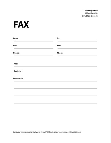 free fax cover sheet templates for your business