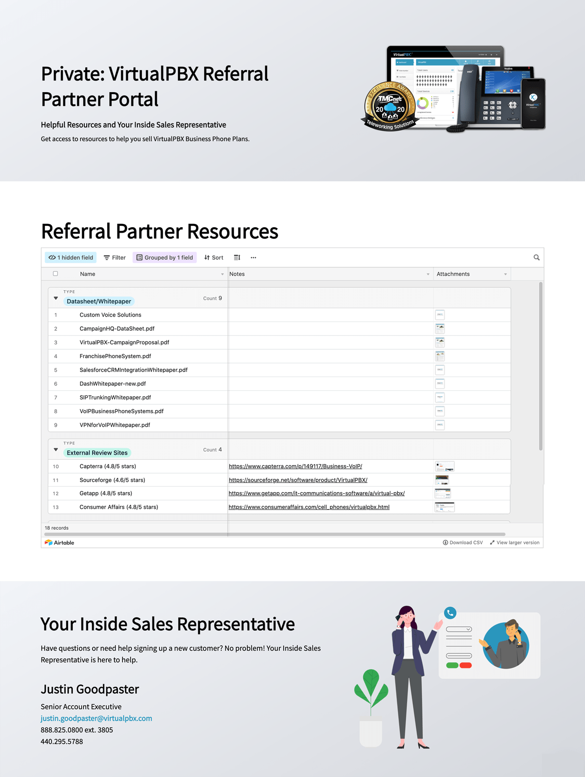 VirtualPBX Partner Portal Screenshot