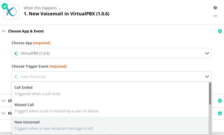 Zapier Tutorial - Voicemail Received to Google Sheets - Select Voicemail Received Zapier Tutorial - Voicemail Received to Google Sheets - Select Voicemail Received